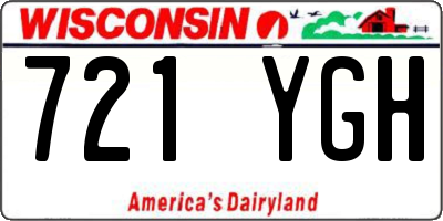 WI license plate 721YGH