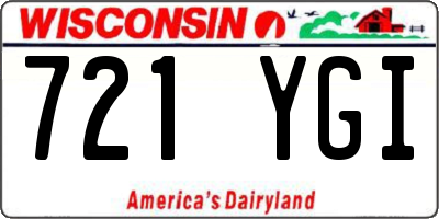 WI license plate 721YGI