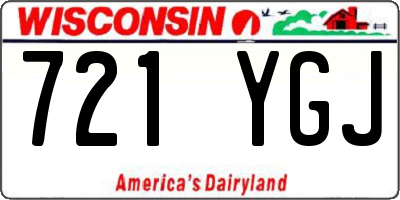 WI license plate 721YGJ