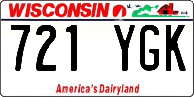 WI license plate 721YGK