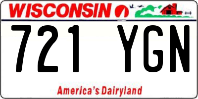 WI license plate 721YGN
