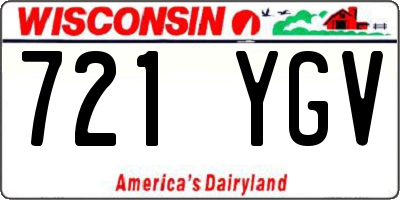 WI license plate 721YGV