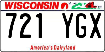 WI license plate 721YGX