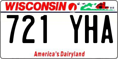 WI license plate 721YHA