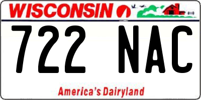 WI license plate 722NAC