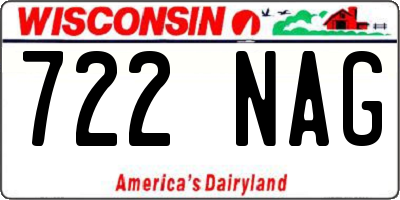 WI license plate 722NAG