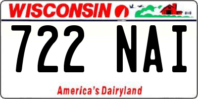 WI license plate 722NAI