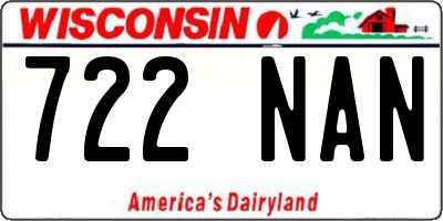 WI license plate 722NAN