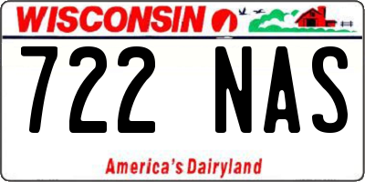 WI license plate 722NAS