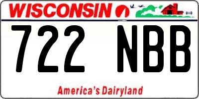 WI license plate 722NBB
