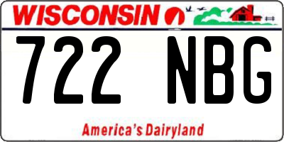 WI license plate 722NBG