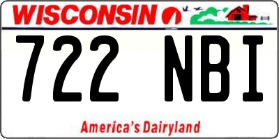 WI license plate 722NBI