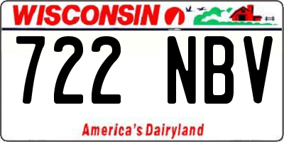 WI license plate 722NBV