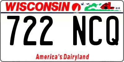 WI license plate 722NCQ