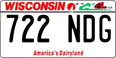 WI license plate 722NDG