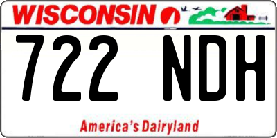 WI license plate 722NDH