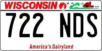 WI license plate 722NDS