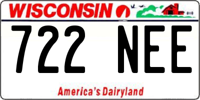 WI license plate 722NEE