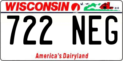 WI license plate 722NEG