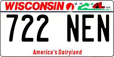WI license plate 722NEN