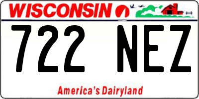 WI license plate 722NEZ