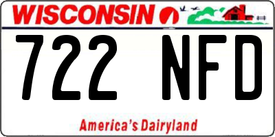 WI license plate 722NFD