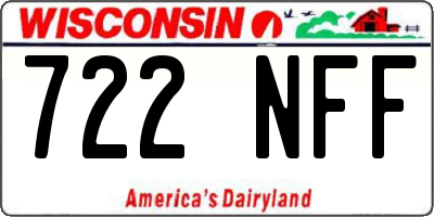 WI license plate 722NFF