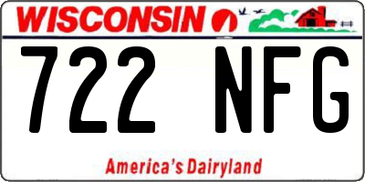 WI license plate 722NFG