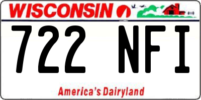WI license plate 722NFI