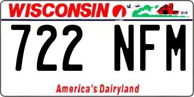 WI license plate 722NFM
