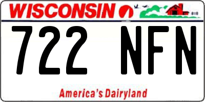 WI license plate 722NFN