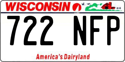 WI license plate 722NFP