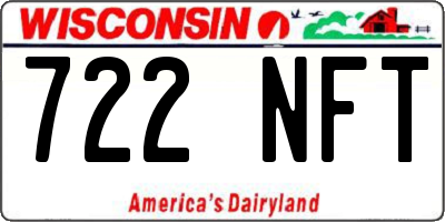 WI license plate 722NFT