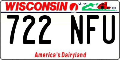 WI license plate 722NFU