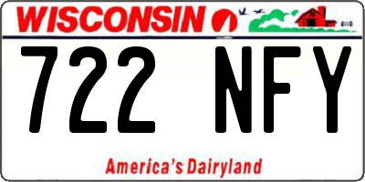 WI license plate 722NFY