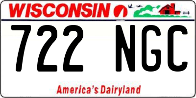 WI license plate 722NGC