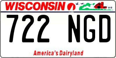 WI license plate 722NGD