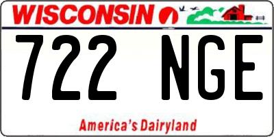 WI license plate 722NGE