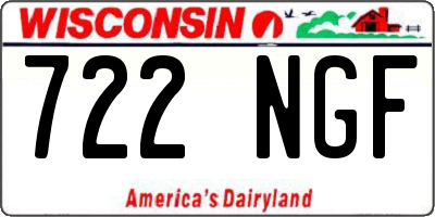WI license plate 722NGF