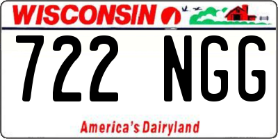 WI license plate 722NGG