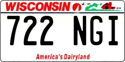 WI license plate 722NGI