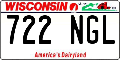 WI license plate 722NGL