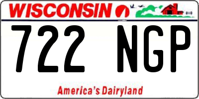 WI license plate 722NGP