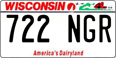 WI license plate 722NGR