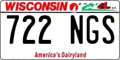 WI license plate 722NGS