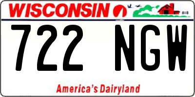 WI license plate 722NGW
