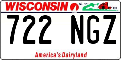 WI license plate 722NGZ