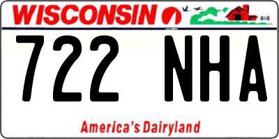 WI license plate 722NHA
