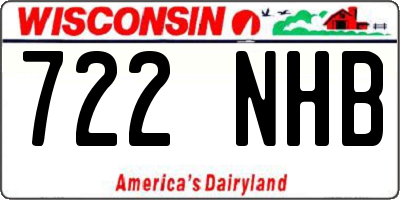 WI license plate 722NHB