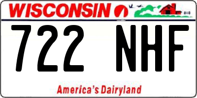 WI license plate 722NHF